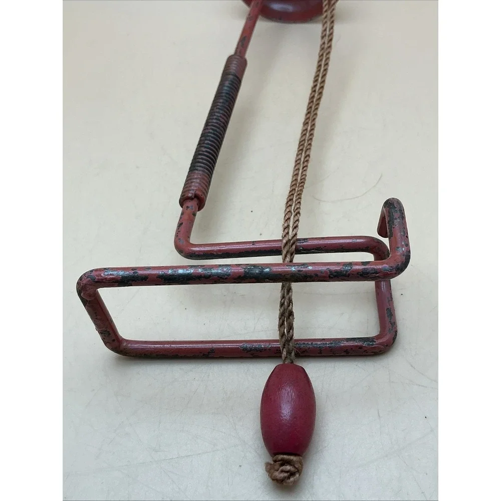 Vintage Hat or Wig Display Stand, Metal, Pullback String, Store Display 1920/30s